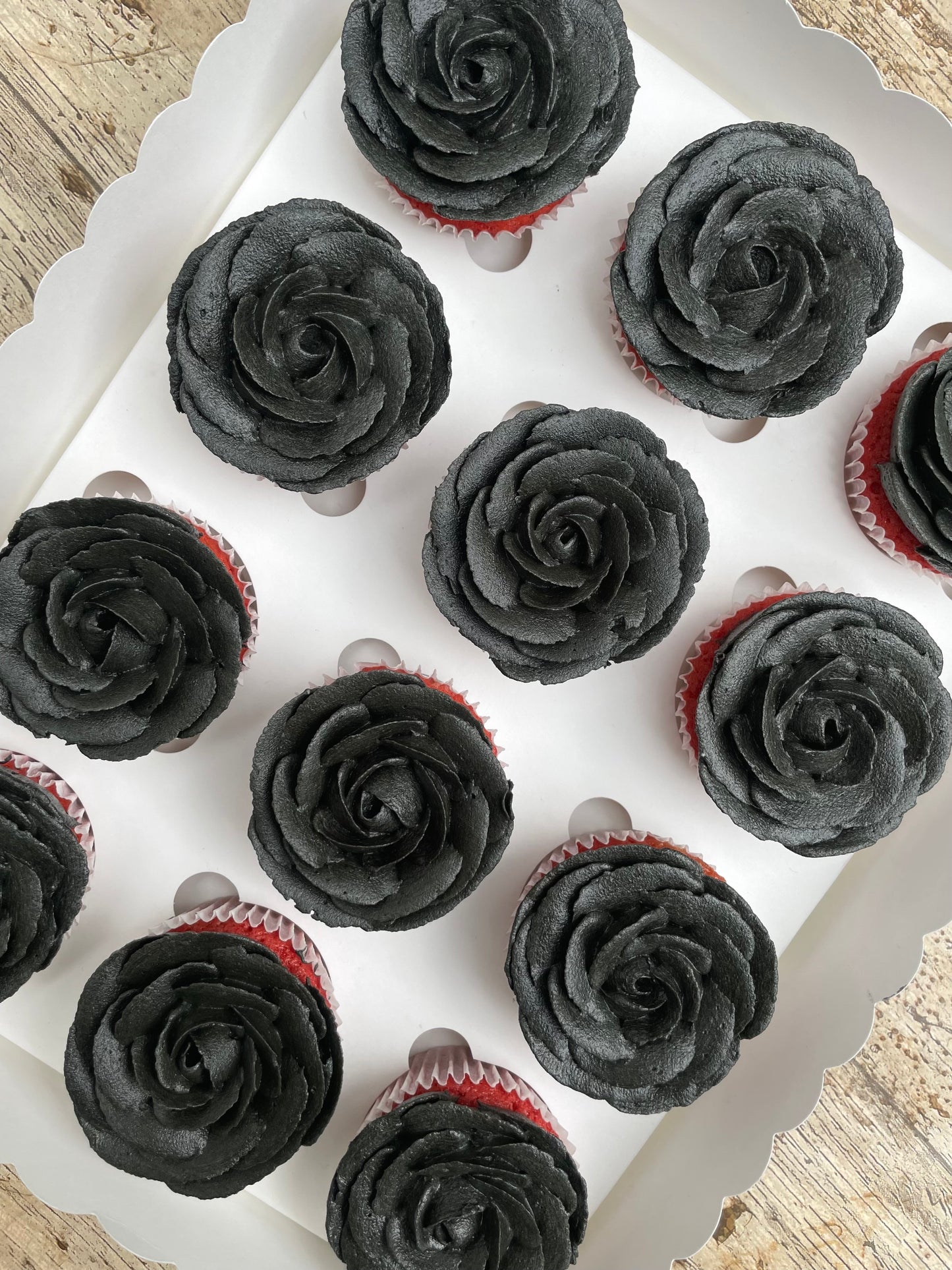 Cupcakes de Rosas Negras