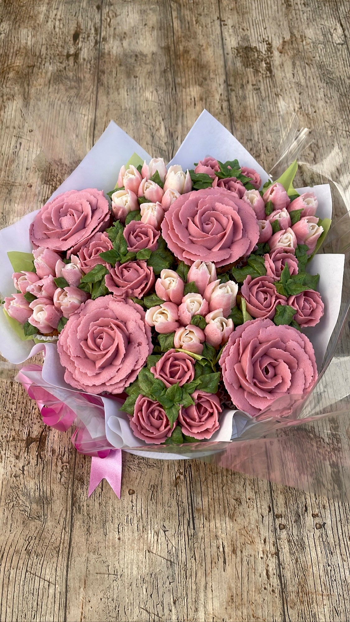 Bouquet de Cupcakes Grande Rosa