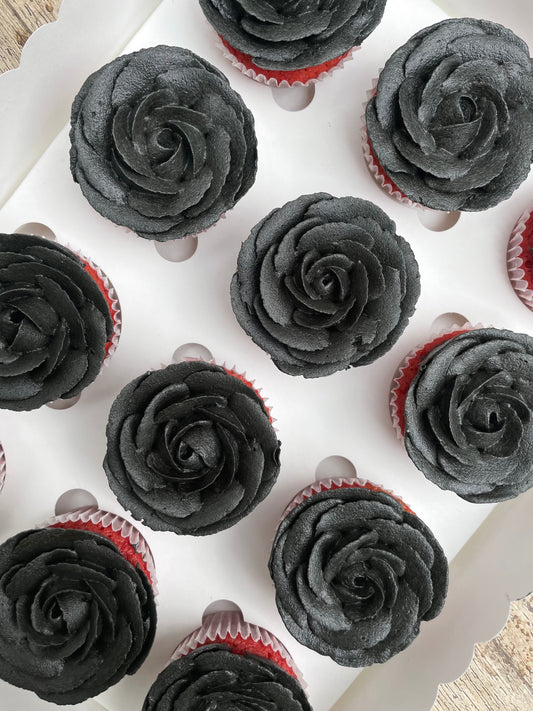 Cupcakes de Rosas Negras