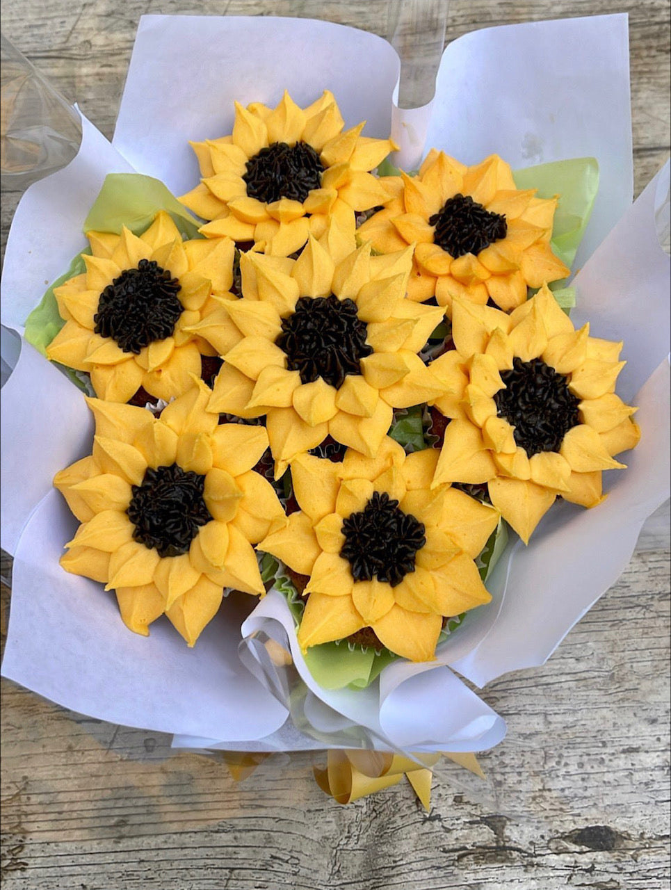 Bouquet de Cupcakes Girasoles