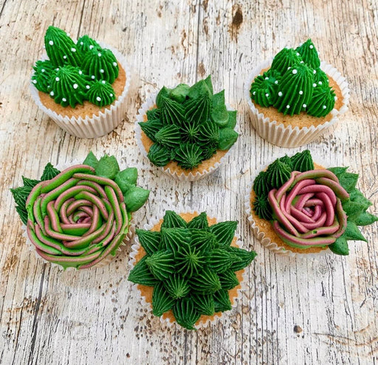 Cupcakes de Cactus y Suculentas
